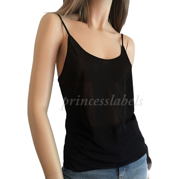๐
บVICTORIAโS Secret Black Sheer Nylon Camisole Cami Top Leisure Wear Lingerie - Picture 3 of 12